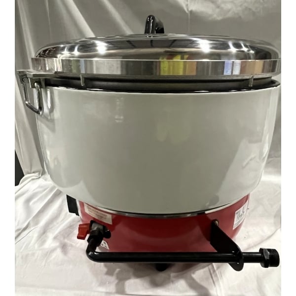 Scratch and Dent Town RS-50P-R 110 Cup (55 Raw Cup) Propane Gas Rice Cooker / Warmer with Rear Connection, 25,500 BTU