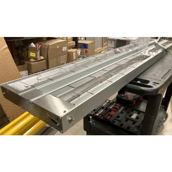Scratch and Dent Hatco GRAH-84D Glo-Ray 84" Aluminum Dual High Wattage Infrared Warmer with 3" Spacer and Toggle Controls - 120V, 4,100W