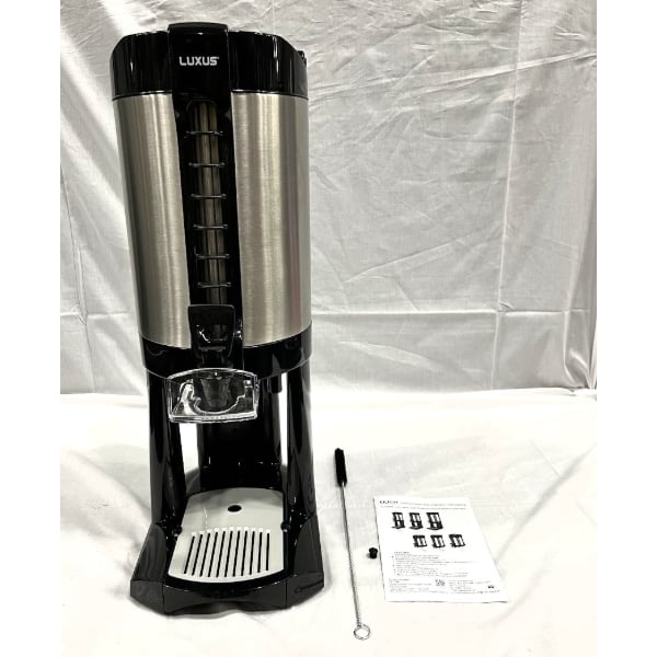 Scratch and Dent Fetco LGD-20 Luxus 2 Gallon Stainless Steel Coffee Dispenser with Stand