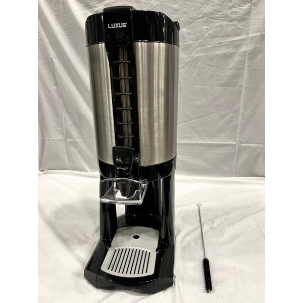 Scratch and Dent Fetco LGD-20 Luxus 2 Gallon Stainless Steel Coffee Dispenser with Stand