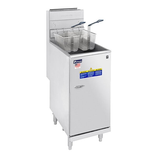 Scratch and Dent Pitco® 45C+S Liquid Propane 42-50 lb. Stainless Steel Floor Fryer