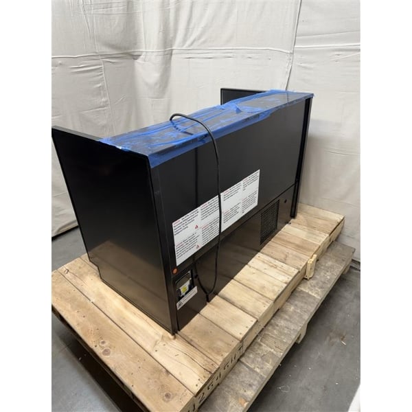 Scratch and Dent Structural Concepts CN43R-UC-E3 Oasis 47 5/8" Black Narrow Undercounter Air Curtain Merchandiser - 110-120V