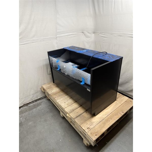 Scratch and Dent Structural Concepts CN43R-UC-E3 Oasis 47 5/8" Black Narrow Undercounter Air Curtain Merchandiser - 110-120V