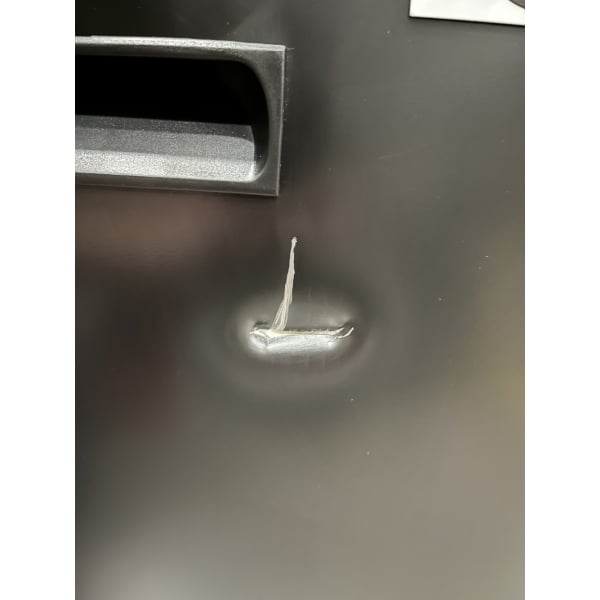 Scratch and Dent Avantco UBB-1-HC 23" Black Counter Height Solid Door Back Bar Refrigerator