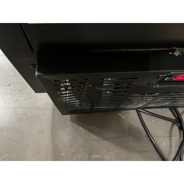 Scratch and Dent Avantco UBB-1-HC 23" Black Counter Height Solid Door Back Bar Refrigerator