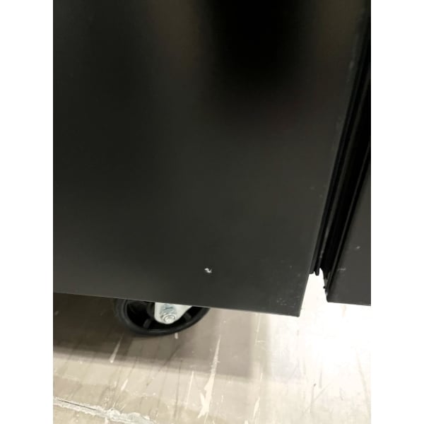 Scratch and Dent Avantco UBB-1-HC 23" Black Counter Height Solid Door Back Bar Refrigerator