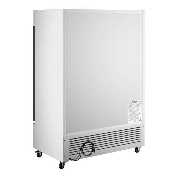 Scratch and Dent MainStreet Equipment GMC-49 52 3/4" White Swing Glass Door Merchandiser Refrigerator - 120V