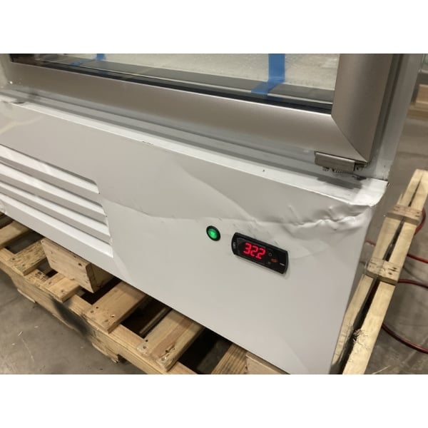 Scratch and Dent MainStreet Equipment GMC-49 52 3/4" White Swing Glass Door Merchandiser Refrigerator - 120V