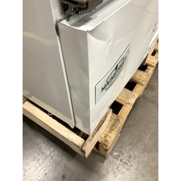 Scratch and Dent MainStreet Equipment GMC-49 52 3/4" White Swing Glass Door Merchandiser Refrigerator - 120V