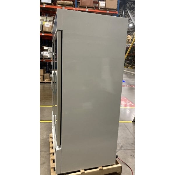 Scratch and Dent MainStreet Equipment GMC-49 52 3/4" White Swing Glass Door Merchandiser Refrigerator - 120V