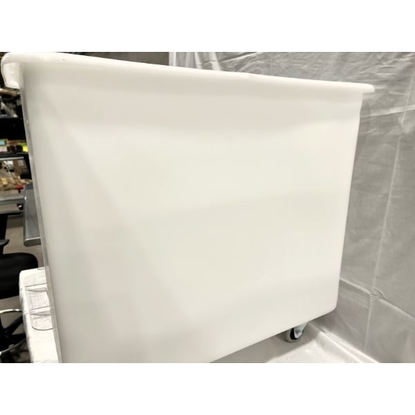 Scratch and Dent Cambro IB36148 34 Gallon / 540 Cup White Flat Top Mobile Ingredient Storage Bin with Sliding Lid