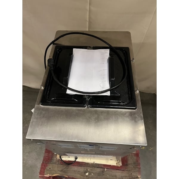 Scratch and Dent Spaceman 6235-C Gravity-Fed Dual Flavor Twin Twist Countertop Soft Serve Ice Cream Machine with 2 Hoppers and 3 Dispensers - 208-230V