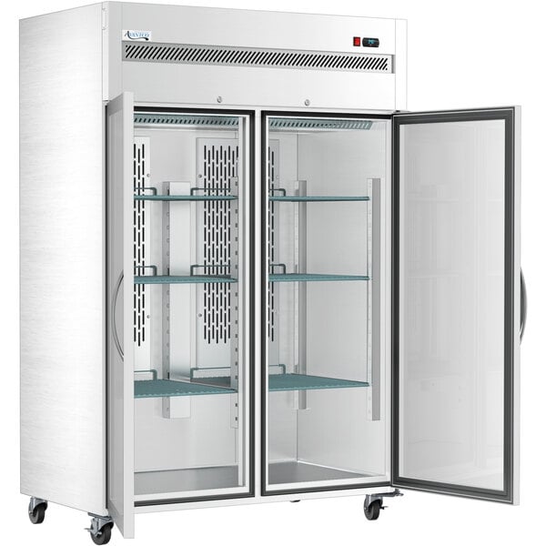 Scratch and Dent Avantco Z2-R-GHC 54" Glass Door Stainless Steel Reach-In Refrigerator