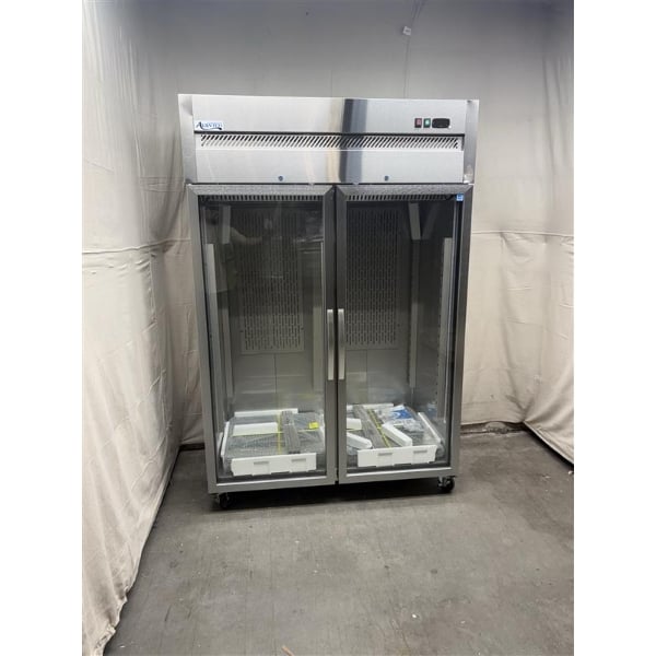 Scratch and Dent Avantco Z2-R-GHC 54" Glass Door Stainless Steel Reach-In Refrigerator
