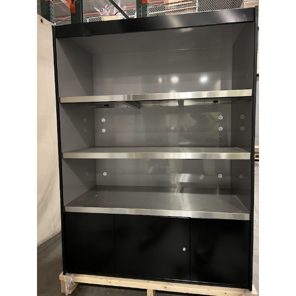 Scratch and Dent All State Manufacturing 49" x 23 1/4" x 72" Condiment Stand with Triple Shelf AS493-6-N/L