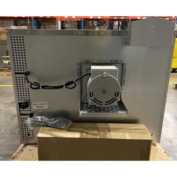 Scratch and Dent Cooking Performance Group FGC-100-DDN Deep Depth Single Deck Full Size Natural Gas Convection Oven with Legs - 60,000 BTU
