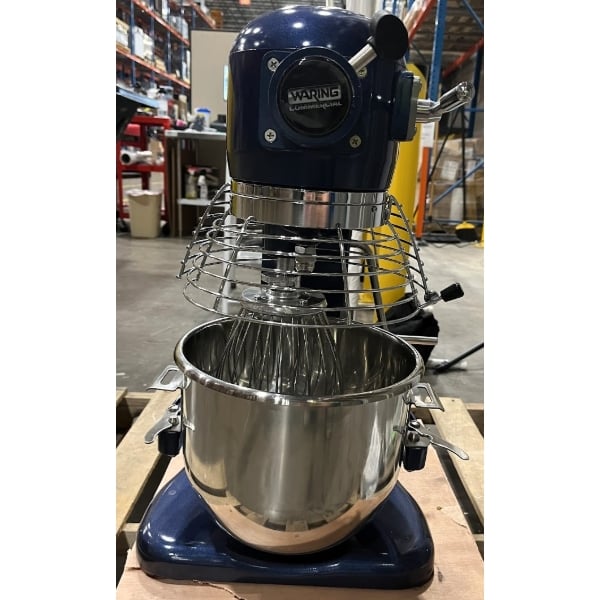 Scratch and Dent Waring Luna WSM10LT 10 Qt. Planetary Stand Mixer with Guard, Timer, and Standard Accessories - 120V, 3/4 hp