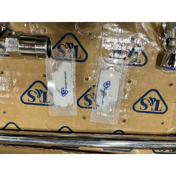 Scratch and Dent T&S B-0178 Deck Mounted Pre-Rinse Faucet with Adjustable 8" Centers, 20" Hose, 12" Add-On Faucet, and 90 Degree Swivel Adapter