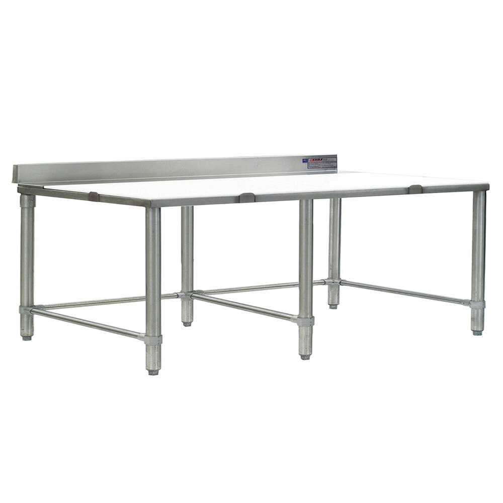 Eagle Group TB30120S 30" x 120" Poly Top Stainless Steel Trimming Table
