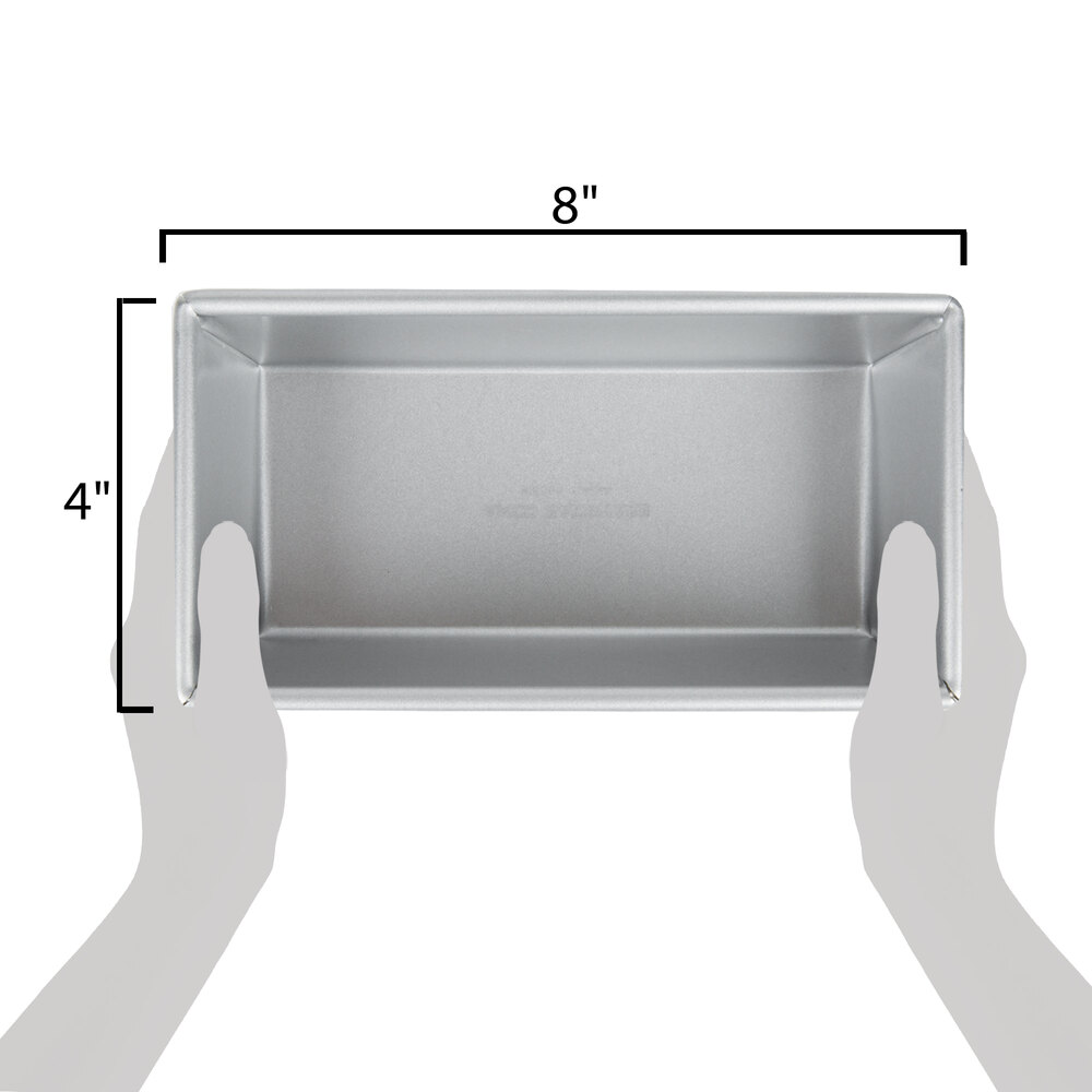 8" x 4" Loaf Pan 3/4 lb. Glazed Aluminized Steel staurantStore