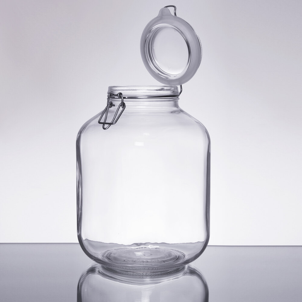 Libbey 17214624 4.5 Qt. Garden Jar with Clamp Lid