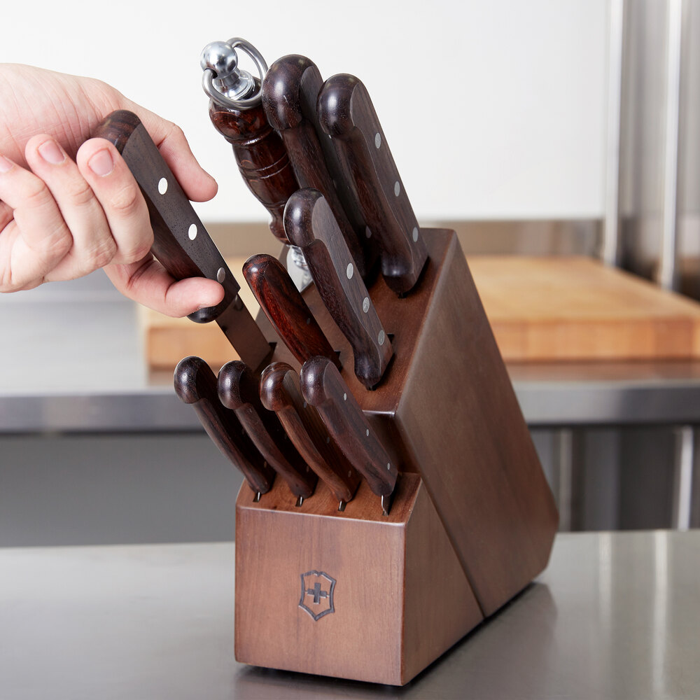 Victorinox 46153 11 Piece Knife Block Set with Rosewood Handles