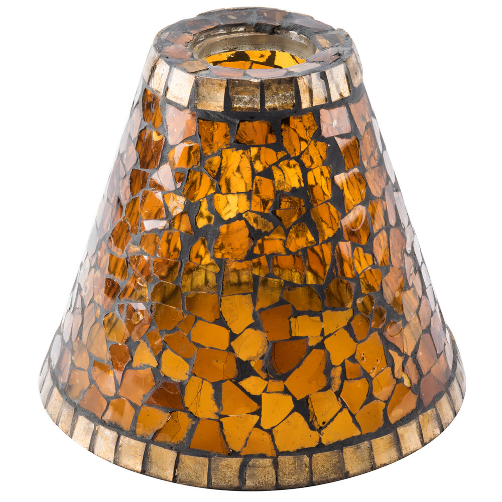 Sterno Products 85426 Amber Mosaic Lamp Shade