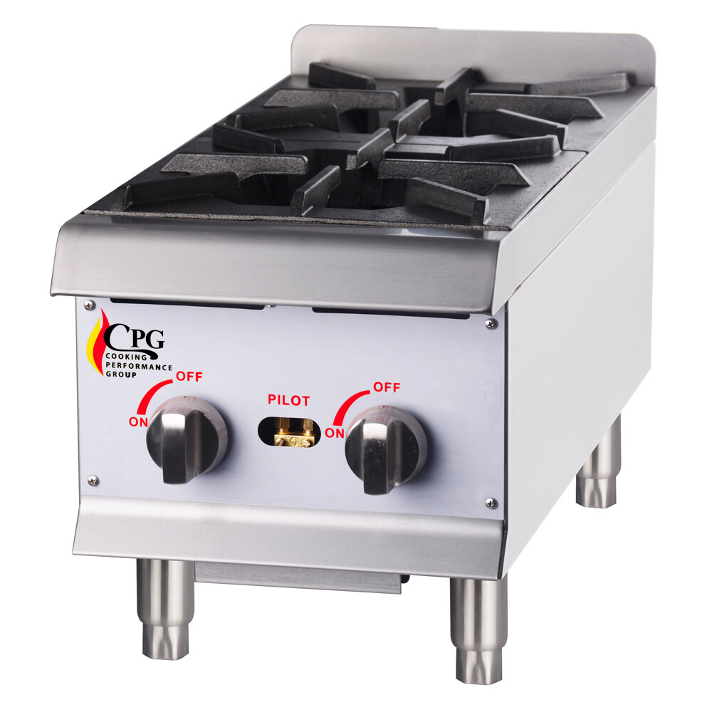 Cooking Performance Group HP212 2 Burner Gas Countertop Hot Plate 44,000 BTU Cooking Performance Group HP212 2 Burner Gas Countertop Hot Plate 44,000 BTU