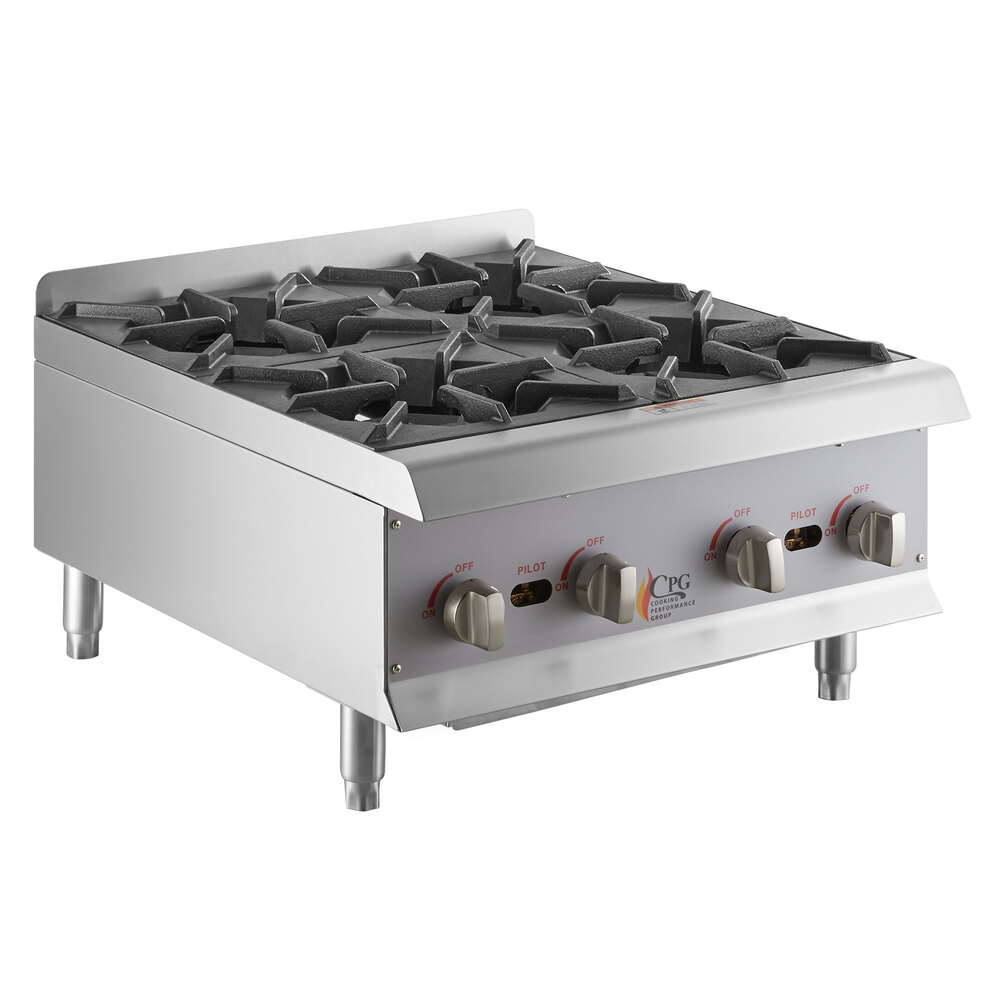 Cooking Performance Group HP424 4 Burner Gas Countertop Range / Hot