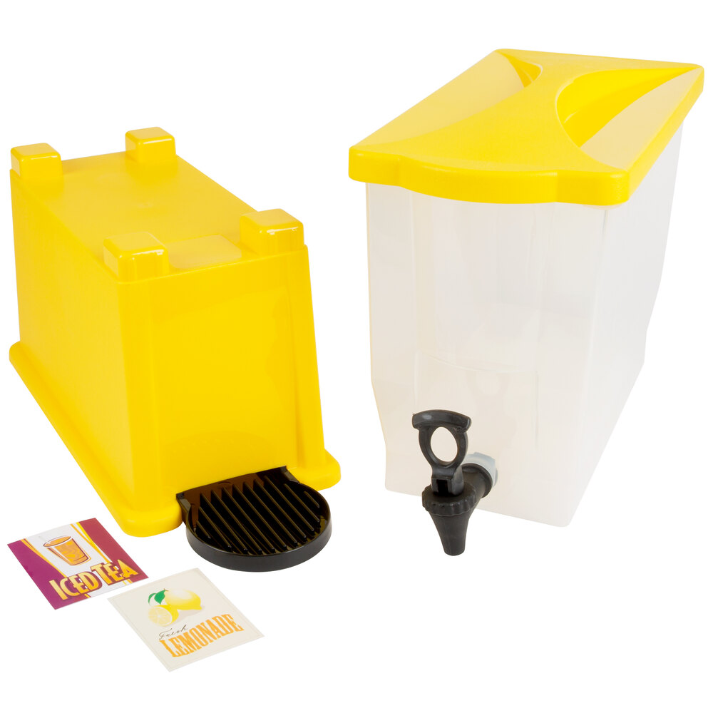 Choice 3 Gallon Yellow Beverage Dispenser