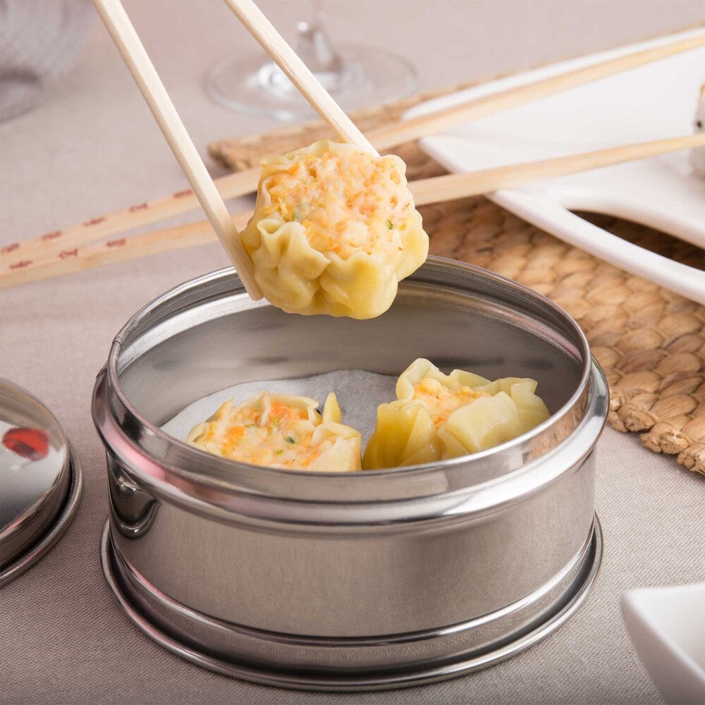 Town 36504 4 1/2" Stainless Steel Dim Sum Steamer 12/Pack