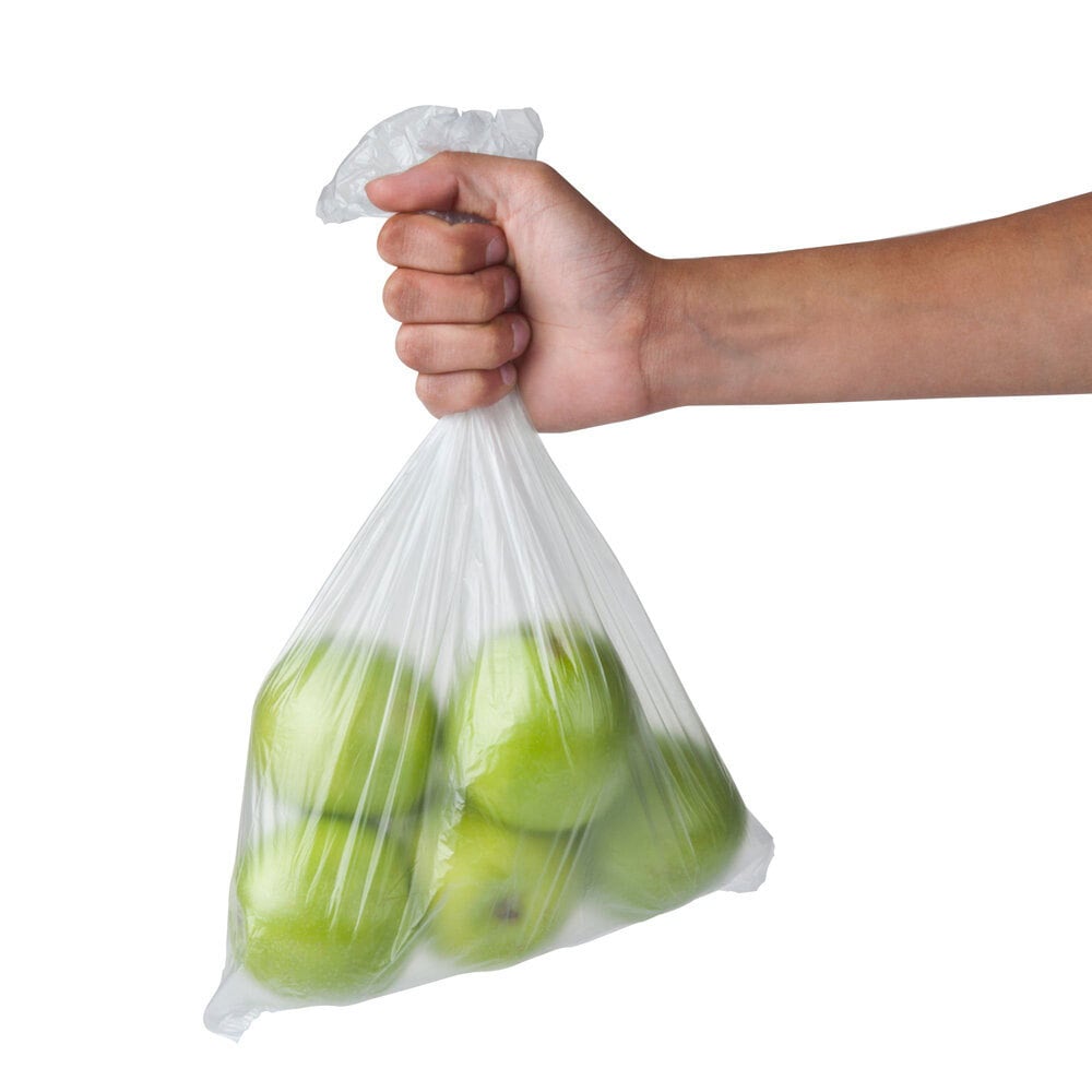 Inteplast Group PHNONP15NS 10&quot; x 15&quot; Plastic Side Print Produce Bag on a Roll - 4/Case