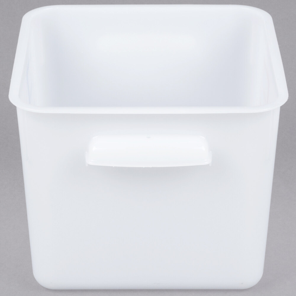 Rubbermaid FG9F0500WHT 6 Qt. White Square Food Storage Container