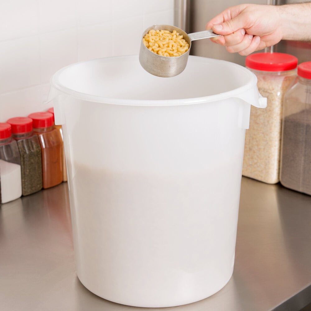 Rubbermaid 22 Qt. White Round Polyethylene Food Storage Container