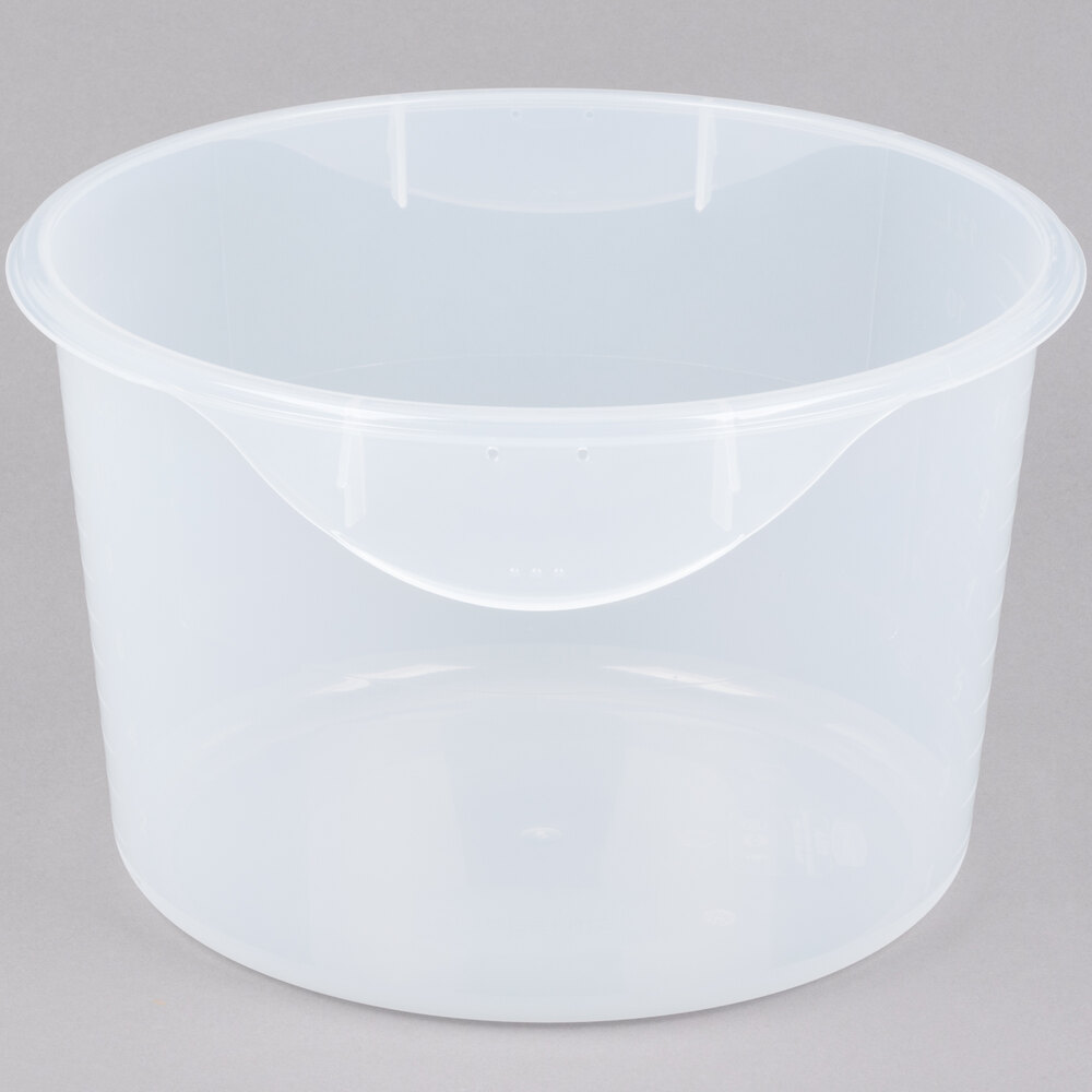 Rubbermaid FG572624CLR 12 Qt. Translucent Round Food Storage Container