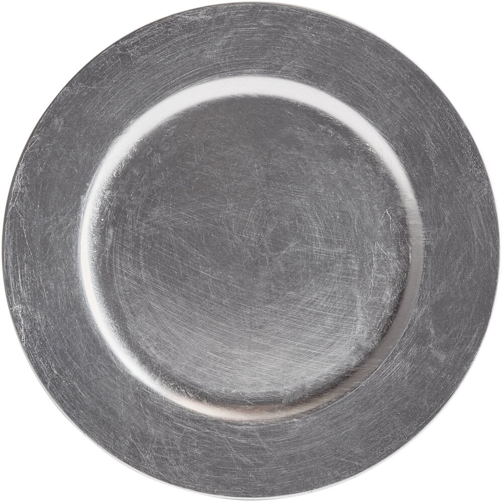 Silver Charger Plate 1421918BKF 13" Round Silver Charger Plate