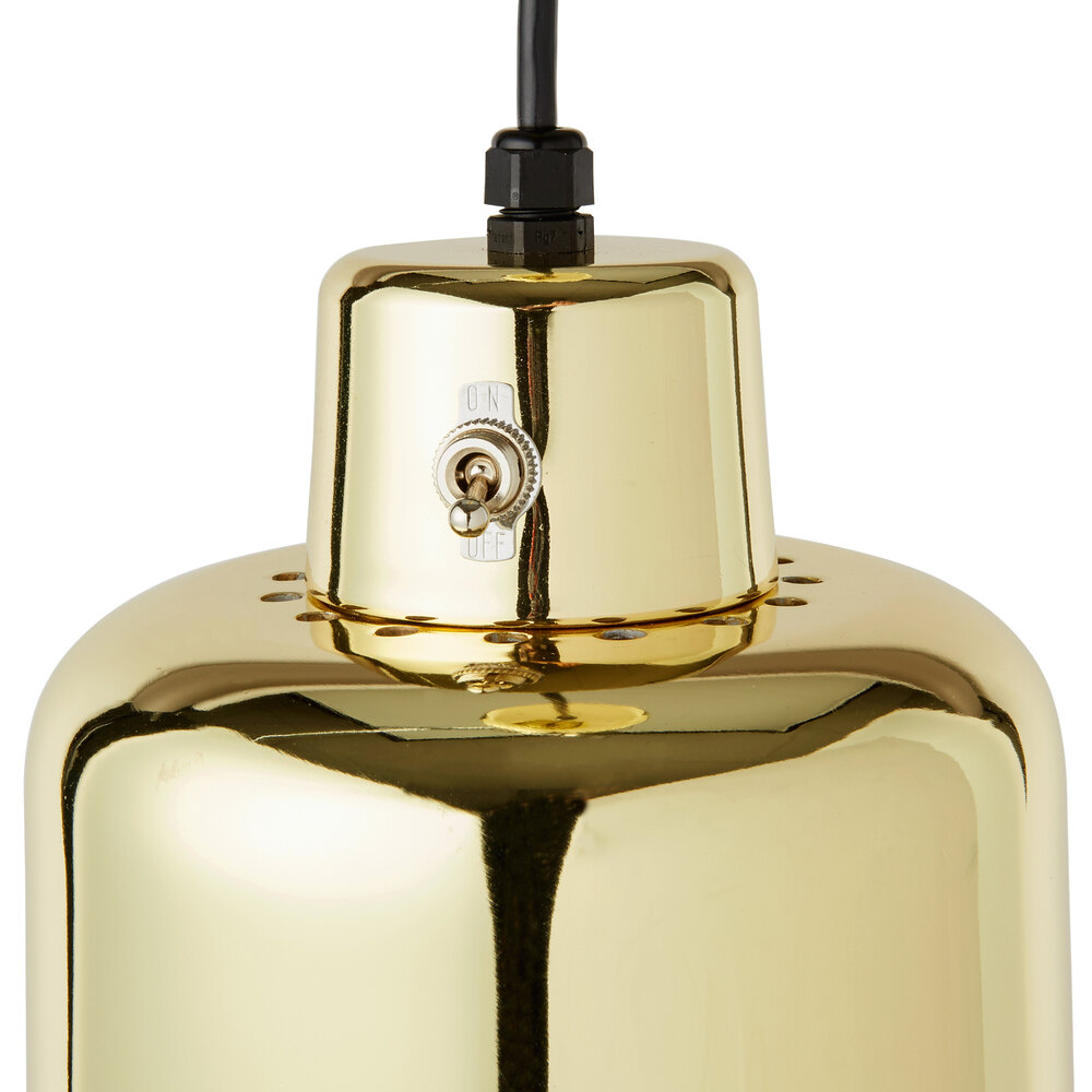 Hanson Heat Lamps 700CBR Ceiling Mount Heat Lamp with Brass Finish