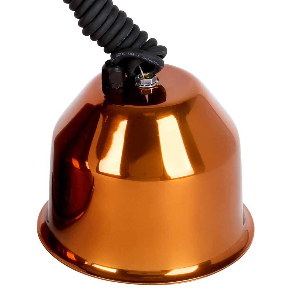 Hanson Heat Lamps 800RETSC Retractable Cord Ceiling Mount Heat Lamp with Smoked Copper Finish