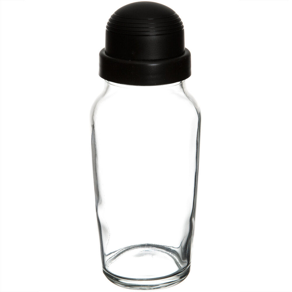 Libbey 13230520 19.75 oz. Glass Cocktail Shaker 500 with Black Lid