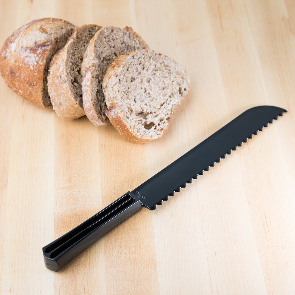 Black plastic bread knife