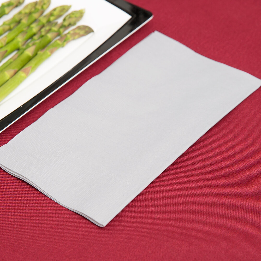 Silver / Gray Paper Dinner Napkin, Choice 2Ply, 15" x 17" 125/Pack