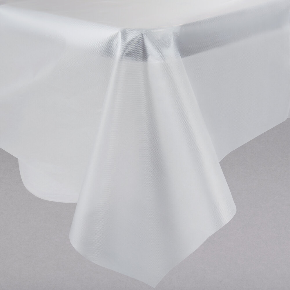 Creative Converting 01320 54" x 108" Clear Disposable Plastic Table