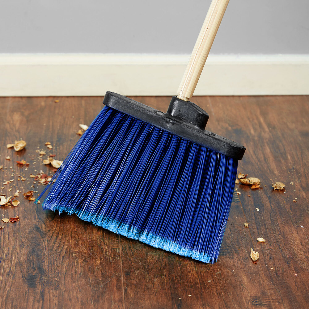 Carlisle 36867EC14 DuoSweep 12" Medium Duty Angled Broom Head with Blue Flagged Bristles