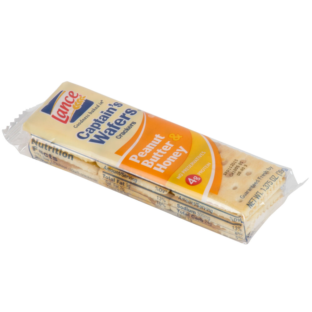 Lance Captain's Wafers Peanut Butter & Honey Sandwich Crackers 20 Count