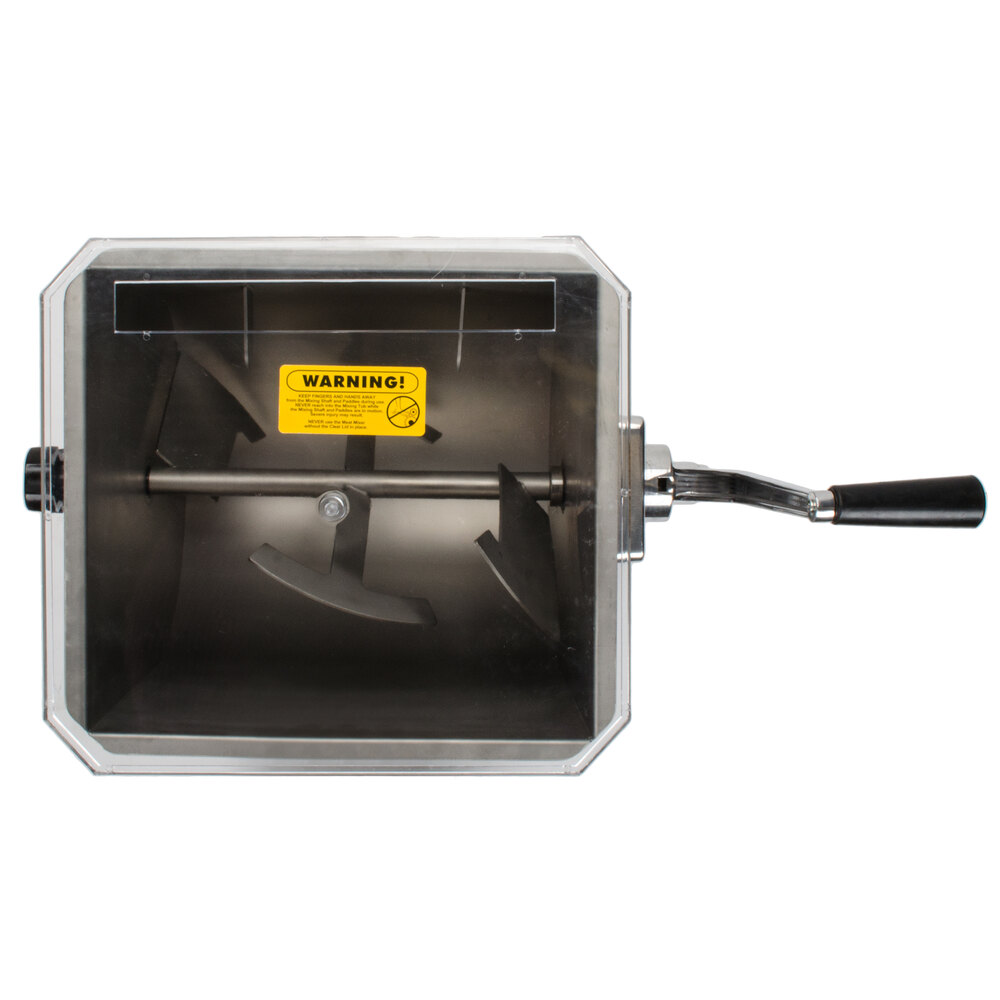 Weston 362001W 44 lb. Manual Meat Mixer with Removable Paddles