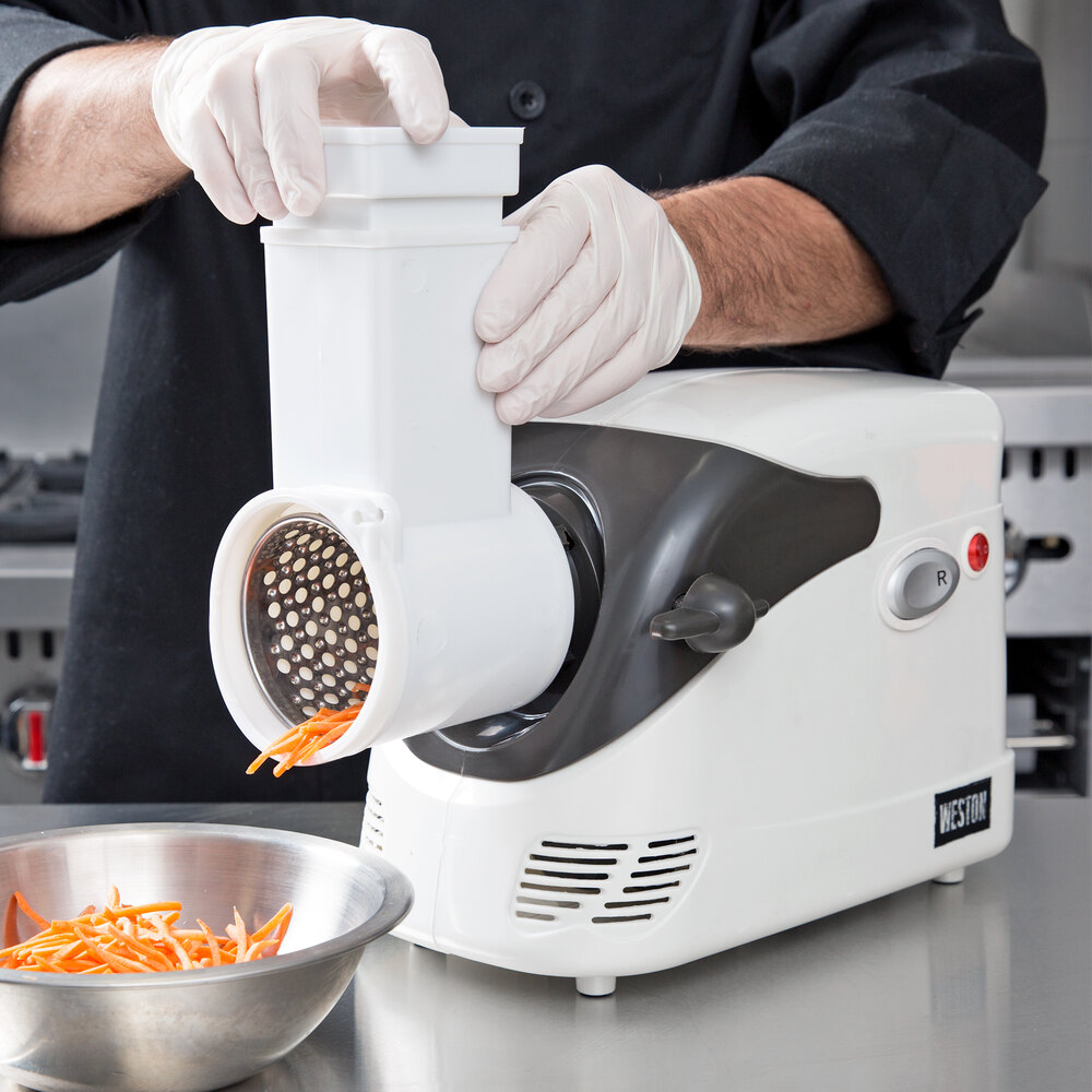 Weston 820103W 5 Deluxe Electric Meat Grinder with Shredder/Slicer