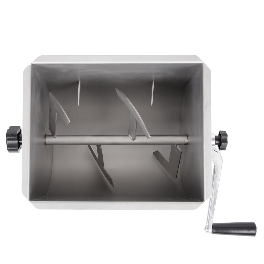 Weston 361901W 20 lb. Manual Meat Mixer with Removable Paddles