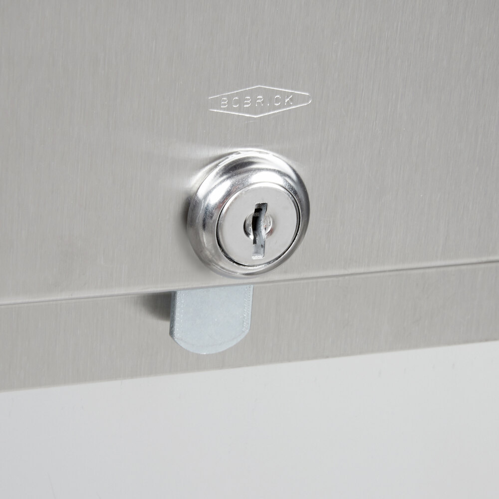 Bobrick B3644 Stainless Steel Recessed Waste Receptacle