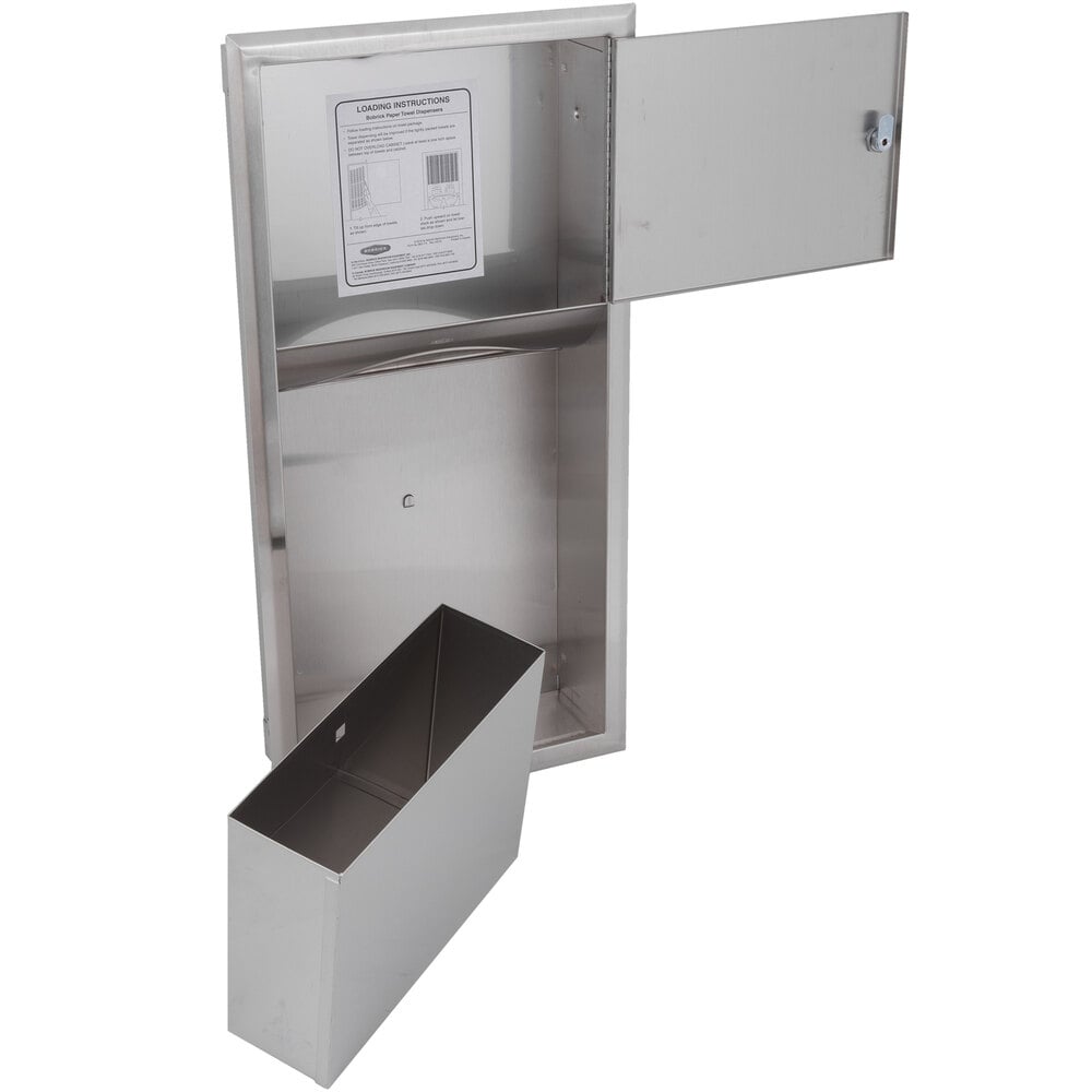 Bobrick B-369 ClassicSeries Recessed Paper Towel Dispenser / Waste ...