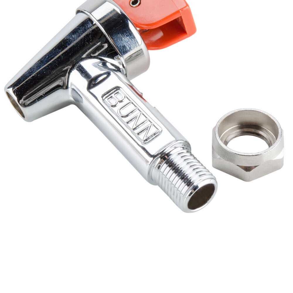 Bunn 02596.1004 Self Serve Faucet Assembly with Orange Handle for 1.5GPR and 1GPR Coffee Servers